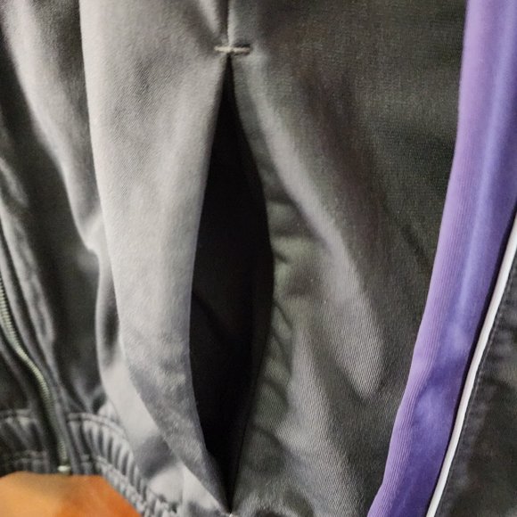 Women's Medium Puma Gray And Purple Full Zip Track Jacket - Picture 8 of 12